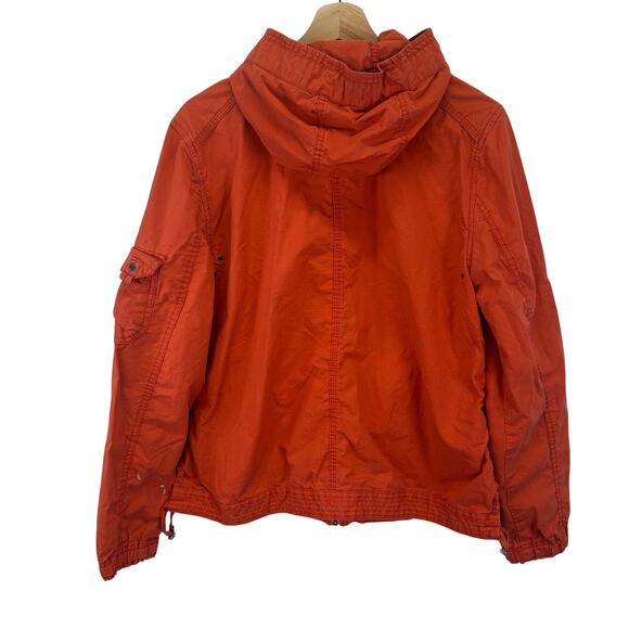 Eddie Bauer Orange Spring Lightweight Full Zip Hooded Jacket Womens Large - Picture 10 of 16